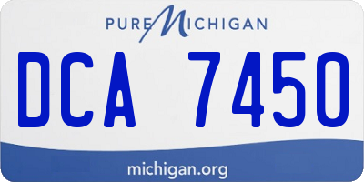 MI license plate DCA7450
