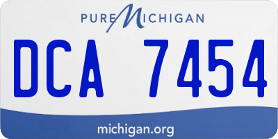 MI license plate DCA7454