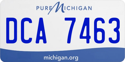 MI license plate DCA7463