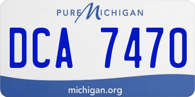 MI license plate DCA7470