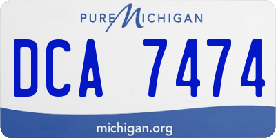MI license plate DCA7474