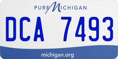 MI license plate DCA7493
