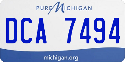MI license plate DCA7494