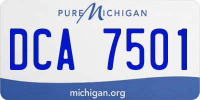 MI license plate DCA7501