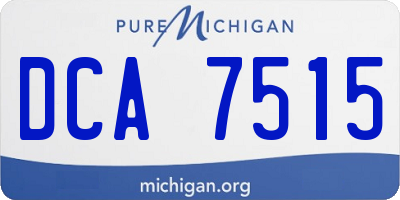 MI license plate DCA7515