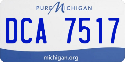 MI license plate DCA7517