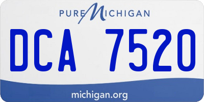 MI license plate DCA7520
