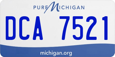 MI license plate DCA7521