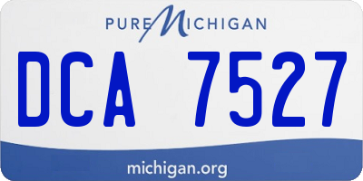 MI license plate DCA7527