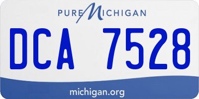 MI license plate DCA7528