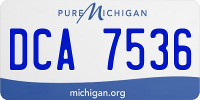 MI license plate DCA7536