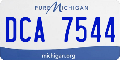 MI license plate DCA7544
