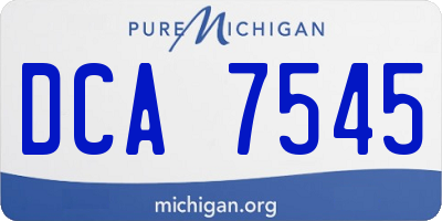 MI license plate DCA7545