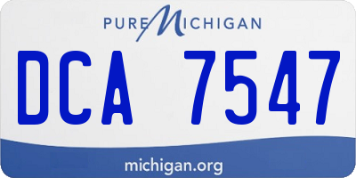 MI license plate DCA7547