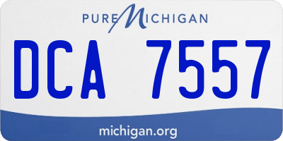 MI license plate DCA7557