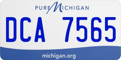 MI license plate DCA7565