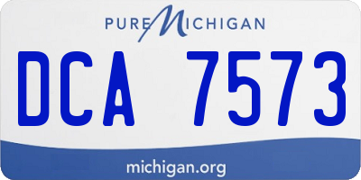 MI license plate DCA7573