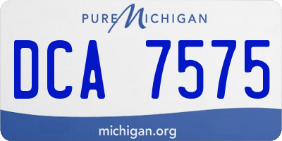 MI license plate DCA7575