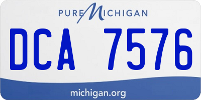 MI license plate DCA7576