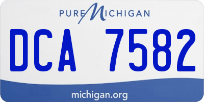MI license plate DCA7582