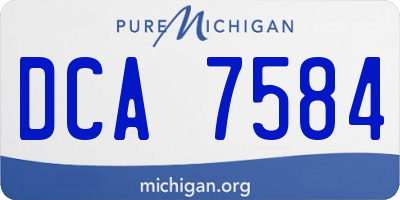 MI license plate DCA7584