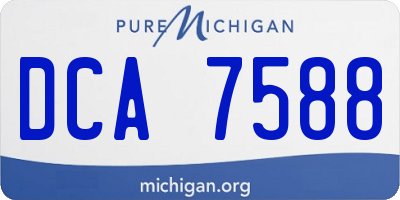 MI license plate DCA7588