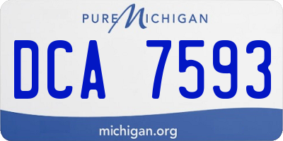 MI license plate DCA7593