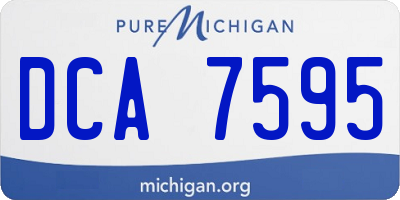 MI license plate DCA7595