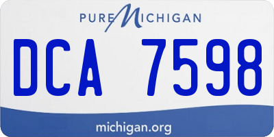 MI license plate DCA7598