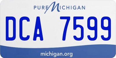 MI license plate DCA7599