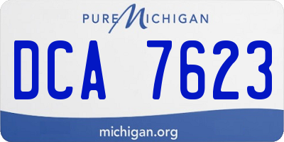 MI license plate DCA7623