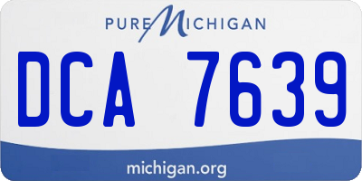 MI license plate DCA7639