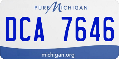 MI license plate DCA7646