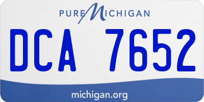MI license plate DCA7652