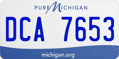 MI license plate DCA7653