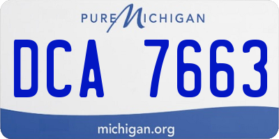 MI license plate DCA7663