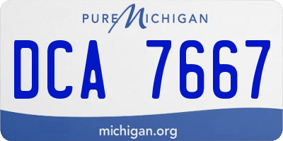 MI license plate DCA7667