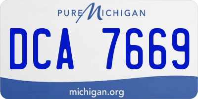 MI license plate DCA7669