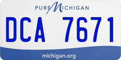 MI license plate DCA7671