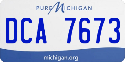 MI license plate DCA7673