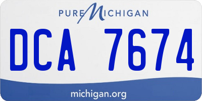 MI license plate DCA7674