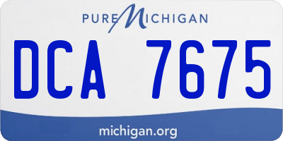 MI license plate DCA7675