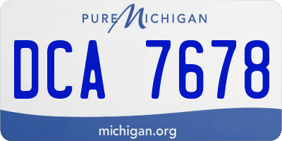 MI license plate DCA7678