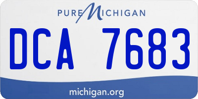 MI license plate DCA7683