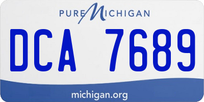 MI license plate DCA7689