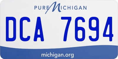 MI license plate DCA7694