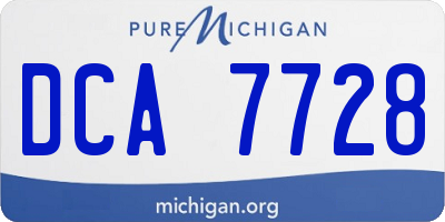 MI license plate DCA7728