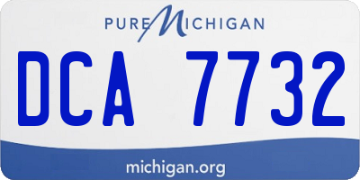 MI license plate DCA7732