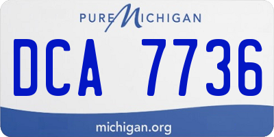 MI license plate DCA7736