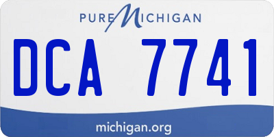 MI license plate DCA7741